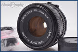 ★良品★ キヤノン Canon NEW FD 50mm F2 前後キャップ&amp;レンズフィルター付 ★完動★同梱可 #am1797