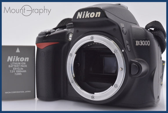 ★極上美品★ ニコン Nikon D3000 ストラップ、バッテリー付 ★完動★同梱可 #am1814