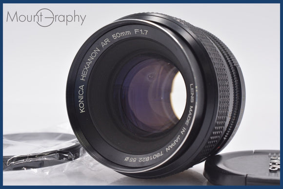 ★実用美品★ コニカ KONICA HEXANON AR 50mm F1.7 前キャップ&レンズフィルター付 同梱可 #am1824