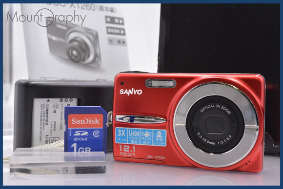 ★極上美品★ サンヨー SANYO DSC-X1260 元箱、バッテリー、充電器、メモリーカード、取扱説明書付属 ★完動★同梱無料 #am1836