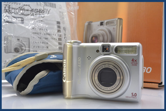 ★極上美品★ キヤノン Canon PowerShot A530 4x 単三電池仕様 元箱、取扱説明書付属 ★完動★同梱無料 #am1898