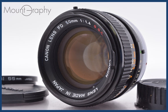 ★良品★ キヤノン Canon FD 50mm F1.4 S.S.C. 前後キャップ&レンズフィルター付 ★完動★同梱無料 #am2026