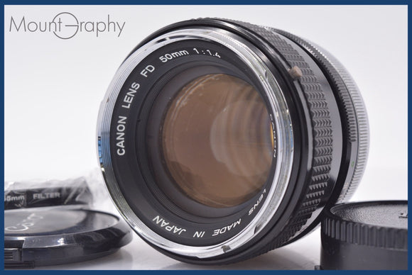 キヤノン Canon FD 50mm 販売 F1.4 前後キャップ&レンズフィルター付
