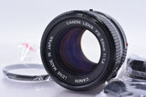 【動作保証】 キヤノン Canon NEW FD 50mm F1.4 前後キャップ&amp;レンズフィルター付 同梱無料 #am3677