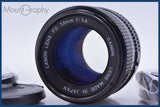 【動作保証】 キヤノン Canon NEW FD 50mm F1.4 前後キャップ&amp;レンズフィルター付 同梱無料 #am4744