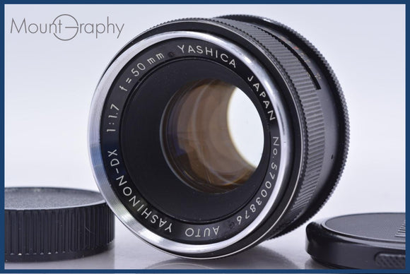 極上品 YASHICA YASHINON DX 50mm F1.7 M42 ヤシカ YASHICA AUTO YASHINON-DX 50mm F1.7 前後キャップ付 M42用 同