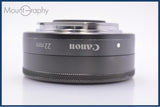 【動作保証】 キヤノン Canon EF-M 22mm F2 STM 前後キャップ付 同梱無料 #am7211