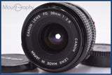 【動作保証】 キヤノン Canon NEW FD 28mm F2.8 前後キャップ付 同梱無料 #am7350