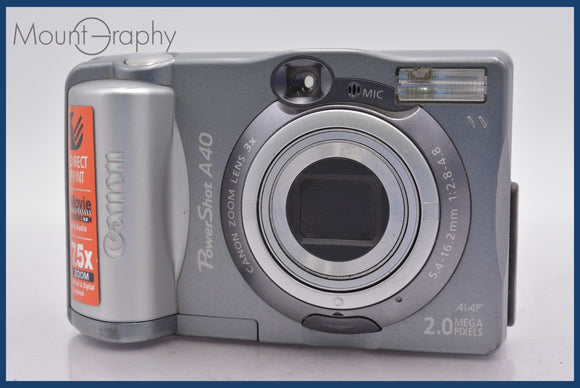 ★実用美品★ キヤノン Canon PowerShot A40 3x 単三電池仕様 ★完動★同梱可 #am771