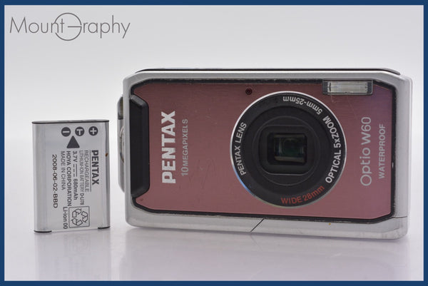 ☆極上美品☆ ペンタックス PENTAX Optio W60 5x バッテリー付属