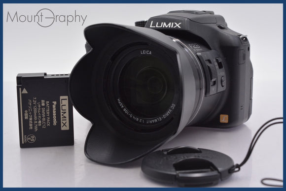 ★極上美品★ パナソニック Panasonic LUMIX DMC-FZ200 バッテリー、前キャップ、レンズフード付属 ★完動★同梱可 #am850