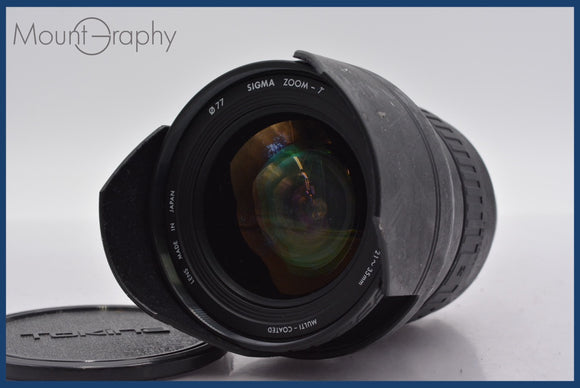 ★特別特価★ シグマ SIGMA ZOOM-γ 21-35mm F3.5-4.2 前後キャップ、レンズフード付 キヤノンEF用(AF) 同梱可 #am860