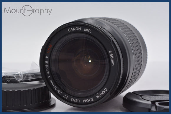 ★ジャンク特価★ キヤノン Canon EF 28-80mm F3.5-5.6 V USM 前後キャップ&レンズフィルター付 同梱可 #am862