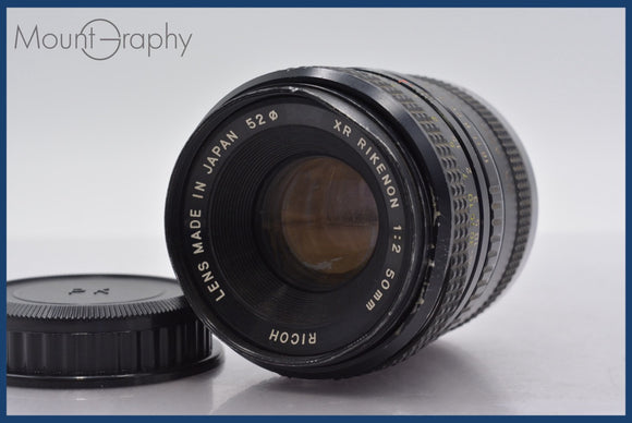 ★特別特価★ リコー RICOH XR RIKENON 50mm F2 + Kenko 2x APK TELEPOWER 後キャップ付 ペンタックスK用(MF) ★完動★同梱可 #am865