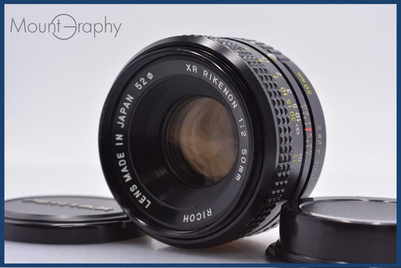 リコー RICOH XR RIKENON 50mm F2 前後キャップ付 ペンタックスK用(MF