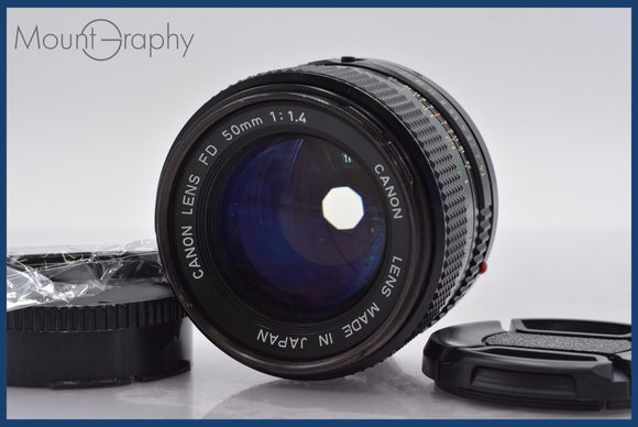 ★極上美品★ キヤノン Canon NEW FD 50mm F1.4 前後キャップ&レンズフィルター付 ★完動★同梱可 #am893