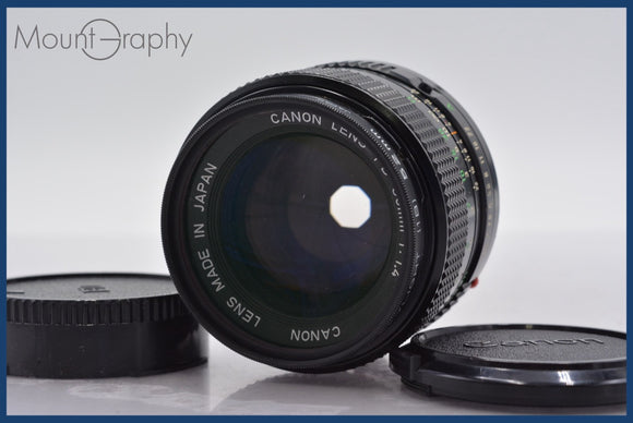 ★極上美品★ キヤノン Canon NEW FD 50mm F1.4 前後キャップ&レンズフィルター付 ★完動★同梱可 #am894