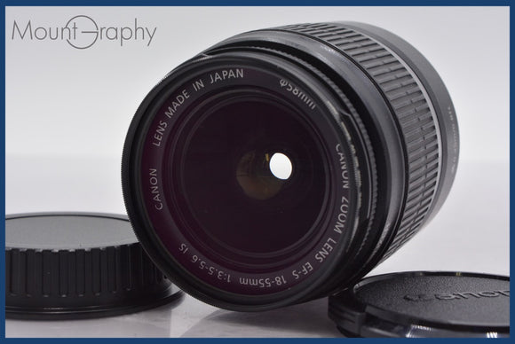 ★極上美品★ キヤノン Canon EF-S 18-55mm F3.5-5.6 IS 前後キャップ&レンズフィルター付 ★完動★同梱可 #am900