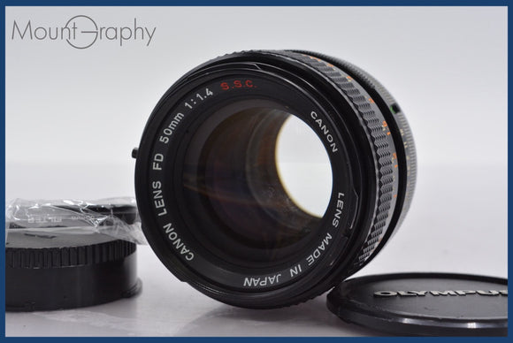 ★実用美品★ キヤノン Canon FD 50mm F1.4 S.S.C 前後キャップ&レンズフィルター付 ★完動★同梱可 #am910