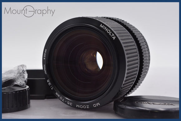★極上美品★ ミノルタ MINOLTA MD ZOOM 35-70mm F3.5 前後キャップ&レンズフィルター、レンズフード付 ★完動★同梱可 #am923