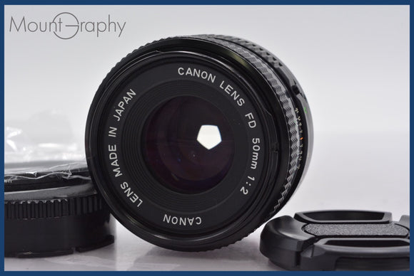 ★極上美品★ キヤノン Canon NEW FD 50mm F2 前後キャップ&レンズフィルター付 ★完動★同梱可 #am937