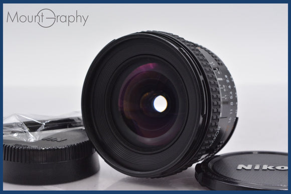 ★極上美品★ ニコン Nikon AF NIKKOR 20mm F2.8 前後キャップ&レンズフィルター付 ★完動★同梱可 #am944
