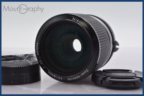 ★極上美品★ ニコン Nikon Zoom-NIKKOR 43-86mm F3.5 非Ai 前後キャップ&レンズフィルター付 ★完動★同梱可 #am951