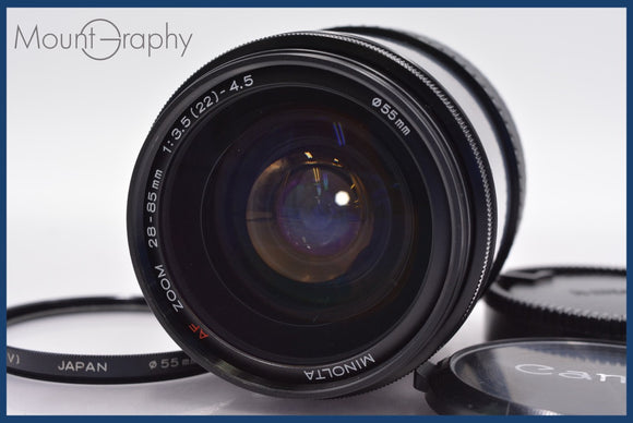 ★実用美品★ ミノルタ MINOLTA AF 28-85mm F3.5-4.5 前後キャップ&レンズフィルター付 ★完動★同梱可 #am973