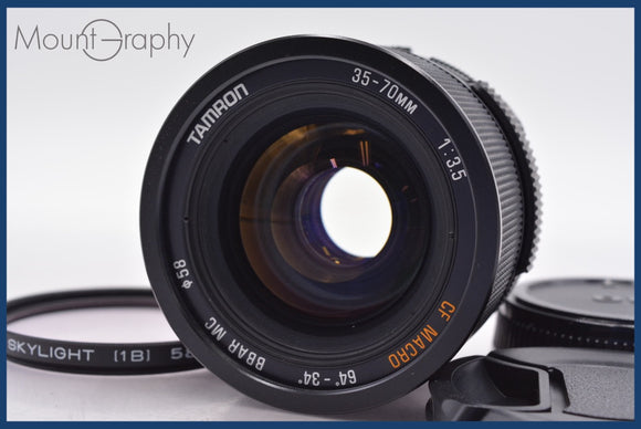 ★極上美品★ タムロン TAMRON 35-70mm F3.5 CF MACRO BBAR MC 前後キャップ&レンズフィルター付 オリンパスOM用(MF) ★完動★ #am975