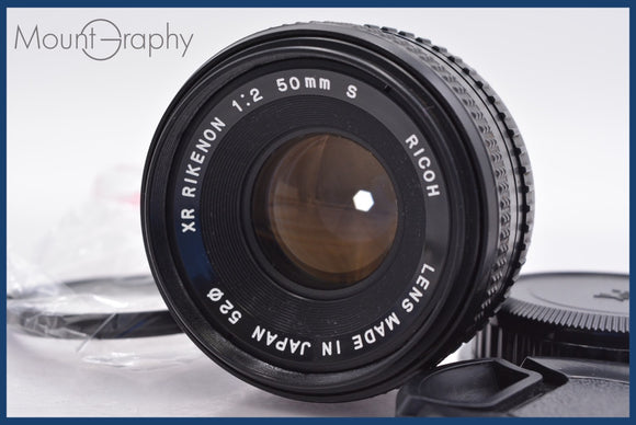 ★極上美品★ リコー RICOH XR RIKENON 50mm F2 S 前後キャップ&レンズフィルター付 ★完動★同梱可 #am988