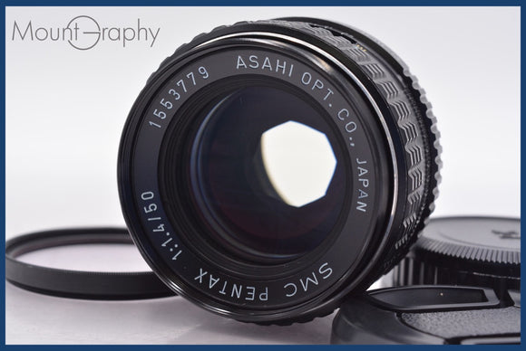 ★極上美品★ ペンタックス PENTAX SMC PENTAX 50mm F1.4 前後キャップ&レンズフィルター付 ★完動★同梱可 #am989