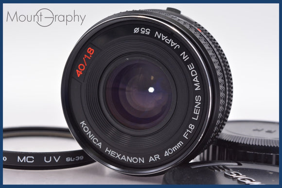 ★極上美品★ コニカ KONICA HEXANON AR 40mm F1.8 前後キャップ&レンズフィルター付 ★完動★同梱可 #am992