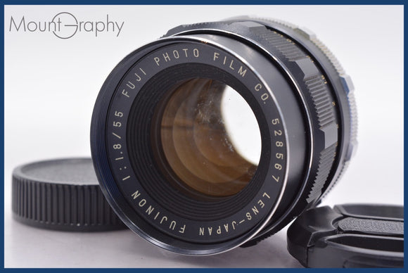 ★実用美品★ 富士フィルム FUJIFILM FUJINON 55mm F1.8 前後キャップ付 M42用 ★完動★同梱可 #am999