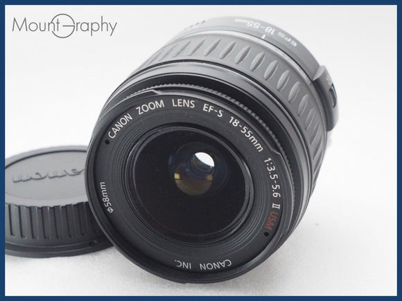 ★良品★ CANON キヤノン EF-S 18-55mm F3.5-5.6 II USM 後キャップ付 同梱可 #i10533