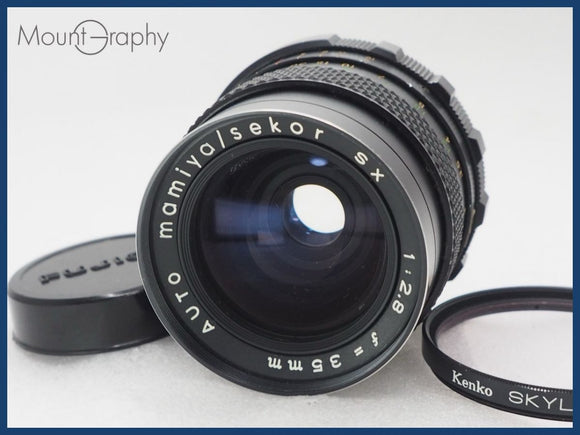 ★実用美品★ MAMIYA マミヤ sekor SX 35mm F2.8 後キャップ、フィルム付 同梱可 #i10550
