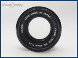 ★良品★ CANON キヤノン NEW FD 50mm F1.4 レンズフィルター付 同梱可 #i10560