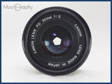 ★実用美品★ CANON キヤノン NEW FD 50mm F2 同梱可 #i10561