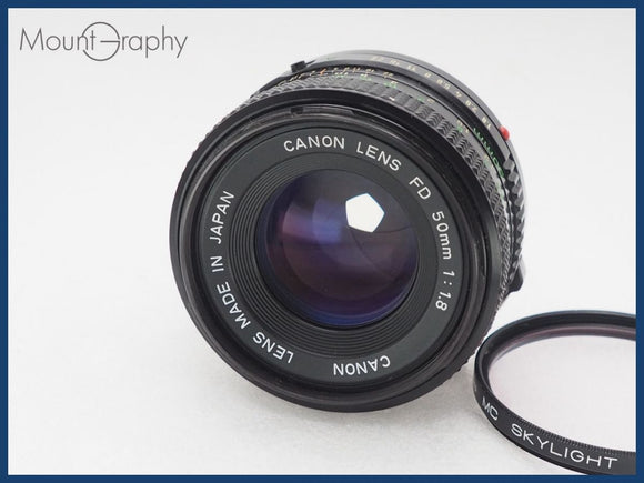 ★良品★ CANON キヤノン NEW FD 50mm F1.8 レンズフィルター付 同梱可 #i10562