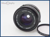 ★良品★ CANON キヤノン NEW FD 50mm F1.8 レンズフィルター付 同梱可 #i10562