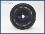 ★良品★ CANON キヤノン NEW FD 50mm F1.8 レンズフィルター付 同梱可 #i10562