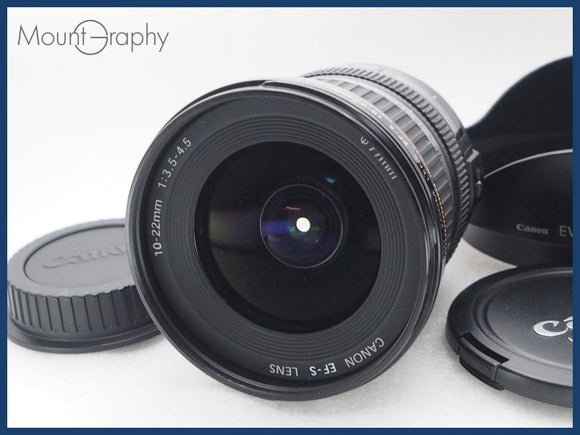 ★良品★ CANON キヤノン EF-S 10-22mm F3.5-4.5 USM 前後キャップ、フード付 同梱可 #i10573