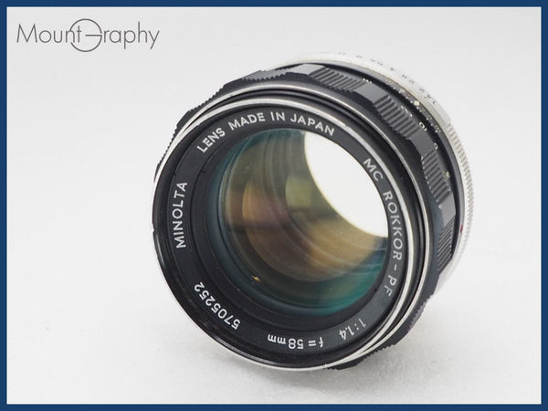 ☆実用美品☆ MINOLTA ミノルタ MC ROKKOR-PF 58mm F1.4 同梱可