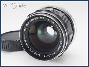 ☆実用美品☆ MINOLTA ミノルタ MC W.ROKKOR-HG 35mm F2.8 後