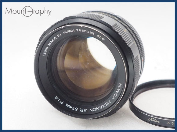★実用美品★ KONICA コニカ HEXANON AR 57mm F1.4 レンズフィルター付 同梱可 #i10695