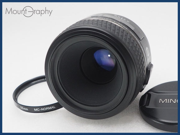 ★極上美品★ MINOLTA ミノルタ AF MACRO 50mm F2.8 D 前キャップ、フィルター付 同梱無料 #i10752