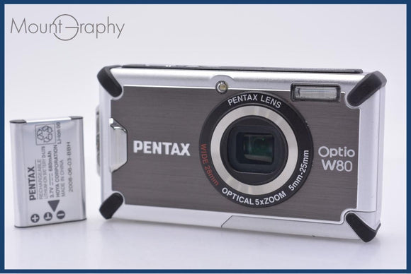 動作保証】 ペンタックス PENTAX Optio W80 5x バッテリー付属 同梱