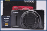 【美品・動作保証】 ニコン Nikon COOLPIX S9500 22X 元箱、バッテリー付属 同梱無料 #ks224
