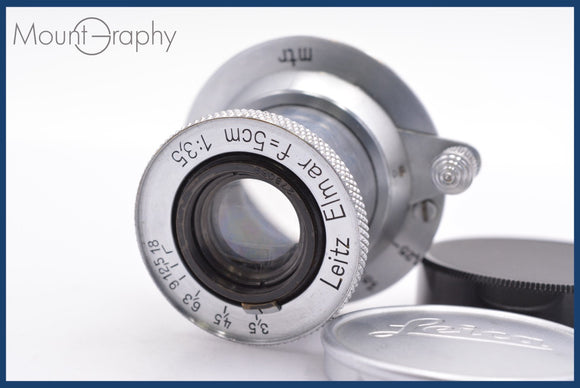 ★良品★ エルマー Leitz Elmar 5cm F3.5 + ライカ LEICA 36mm キャップ 前後キャップ付 ★完動★同梱可 #mj2466