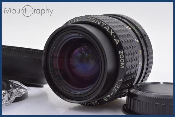 ★良品★ ペンタックス PENTAX SMC PENTAX-A ZOOM 35-70mm F3.5-4.5 前後キャップ&レンズフィルター、フード付 ★完動★同梱可 #mj3120