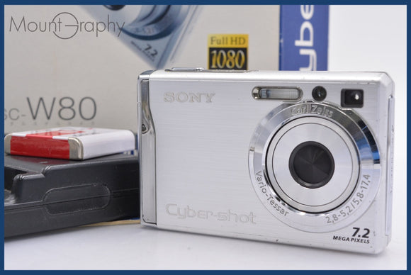 ★良品★ ソニー SONY Cyber-shot DSC-W80 3x 元箱、バッテリー、充電器、取扱説明書付属 同梱可 #mj3142